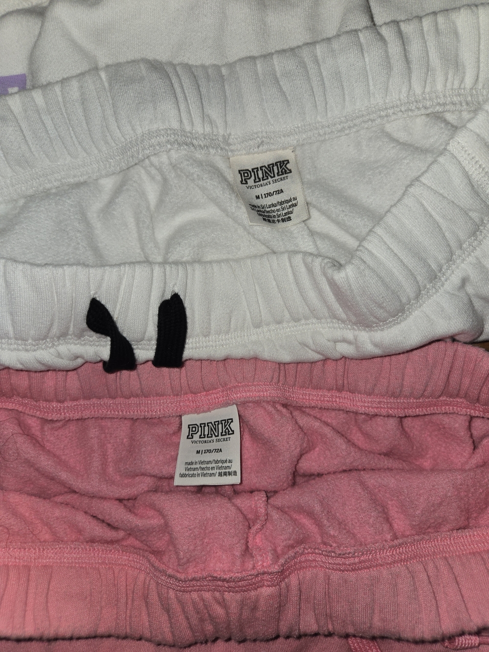 PINK Victoria's Secret White and Pink Lounge Short Set - Meduim - Picture 3 of 3